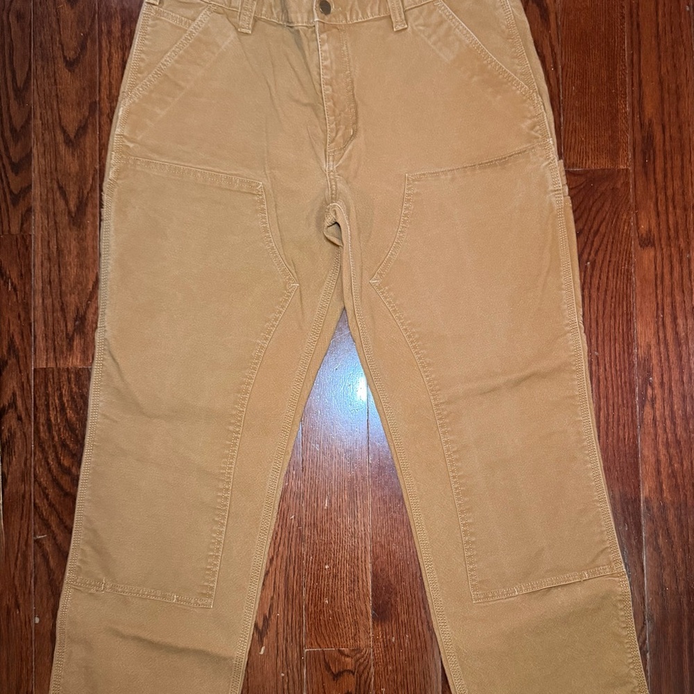 Carhartt Rugged Flex Relaxed Fit Duck Double Front Utility Work Pant Brown 36/30